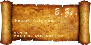 Bucsek Zsigmond névjegykártya